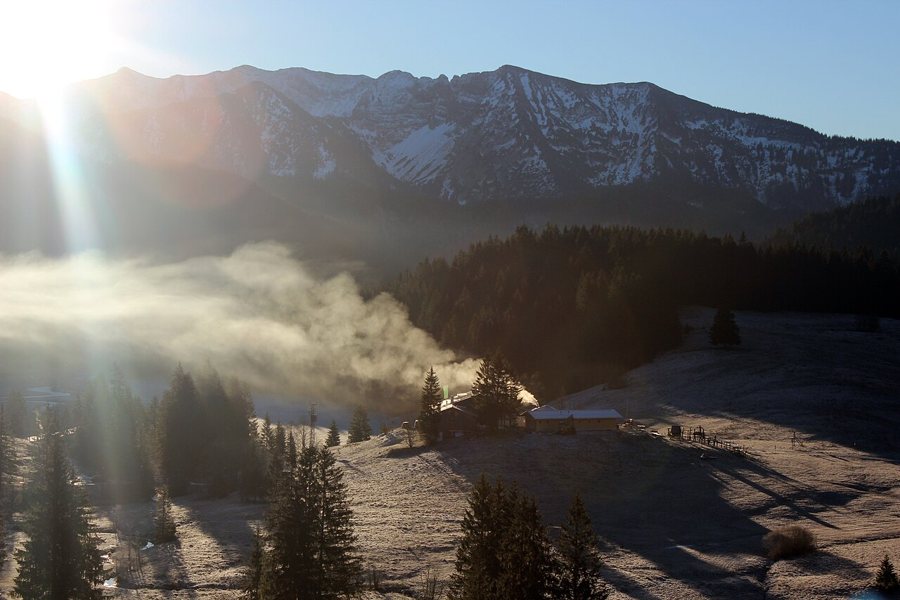 Paysage de montagne en hiver
