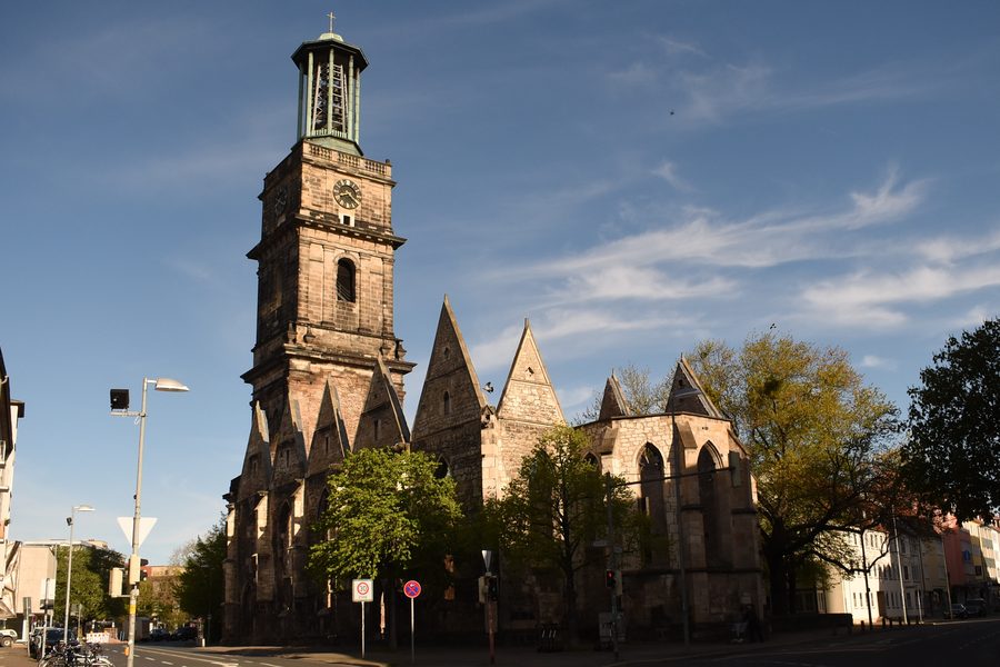 Ruine de l’Aegidienkirche à Hanovre, mémorial contre la guerre et la violence