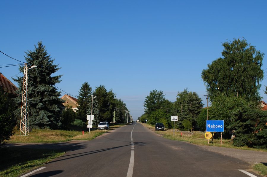 Entrée de Nakovo à la frontière roumano-serbe