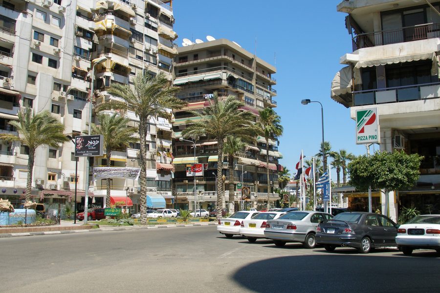 Port Saïd avec vue sur le port et la ville