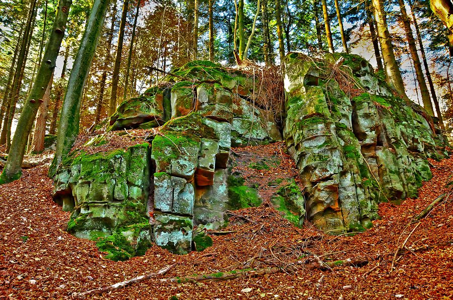 Paysage de grès de la gorge du Diable entre Irrel et Ernzen