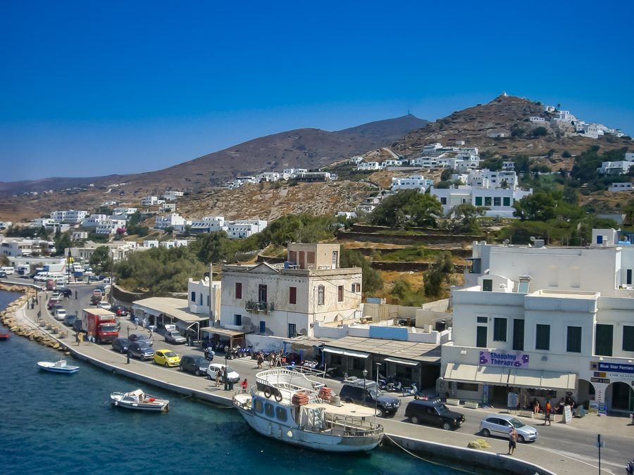 Paysage sur Paros en Grèce