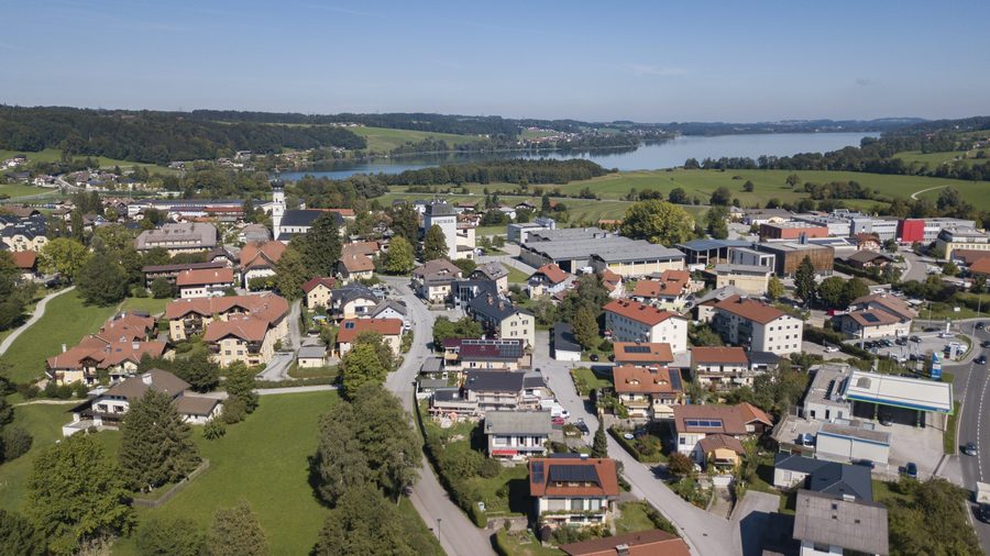 Vue sur le Salzburger Seenland près d’Obertrum