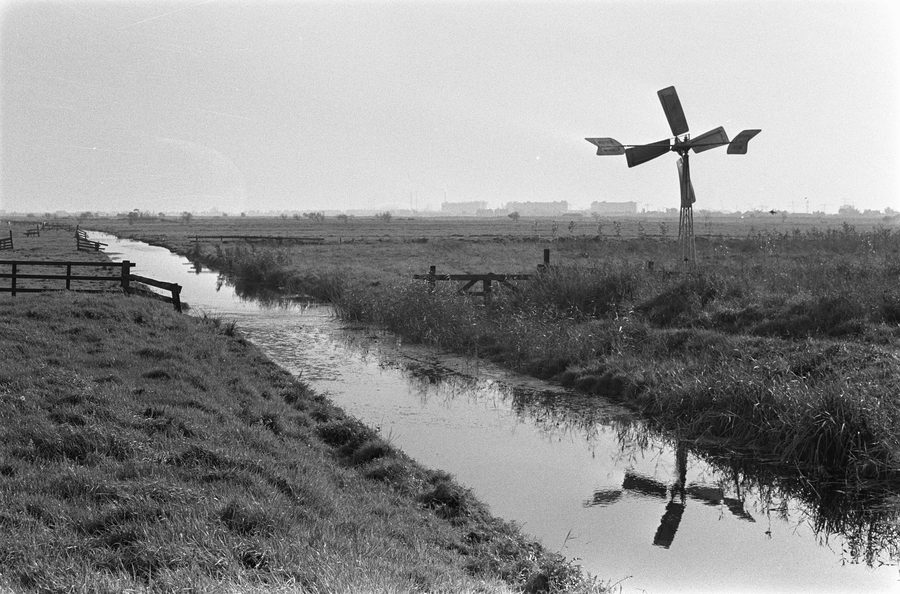 Paysage ouvert de polders dans la zone de loisirs Het Twiske près de Landsmeer