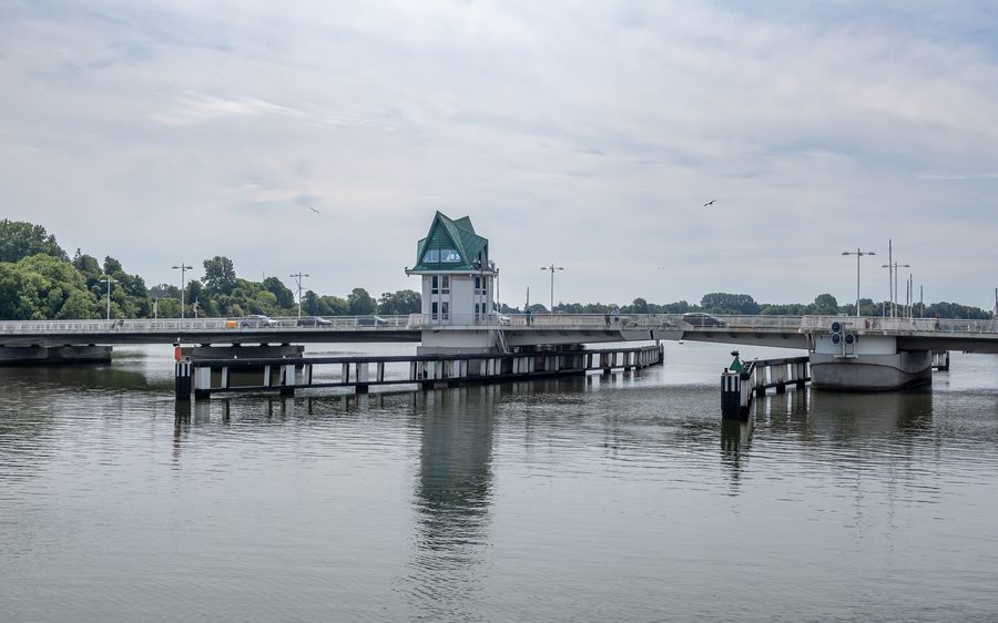Pont de la Schlei au-dessus de la Schlei près de Kappeln dans le Schleswig-Holstein