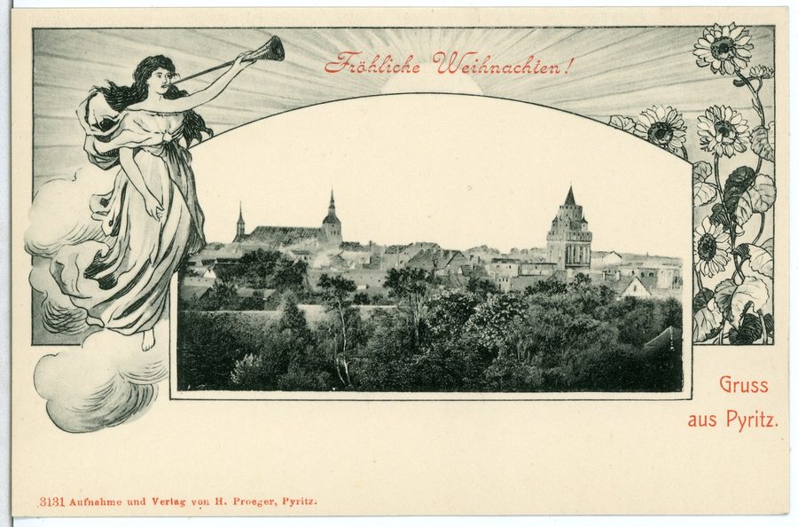 Vue historique de Pyritz datant de 1903