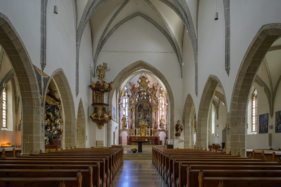Nef centrale de l’église paroissiale de Gallneukirchen