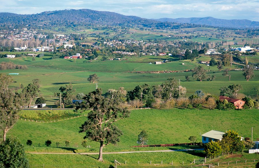 Ville rurale de Bega dans une vallée au sud-est de la Nouvelle-Galles du Sud