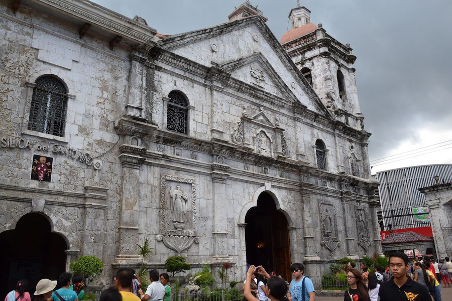 Vue extérieure de la basilique Santo Niño à Cebu City, aux Philippines