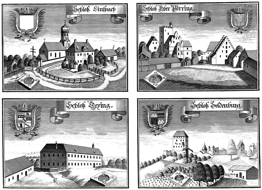Gravure historique représentant le château de Saldenburg