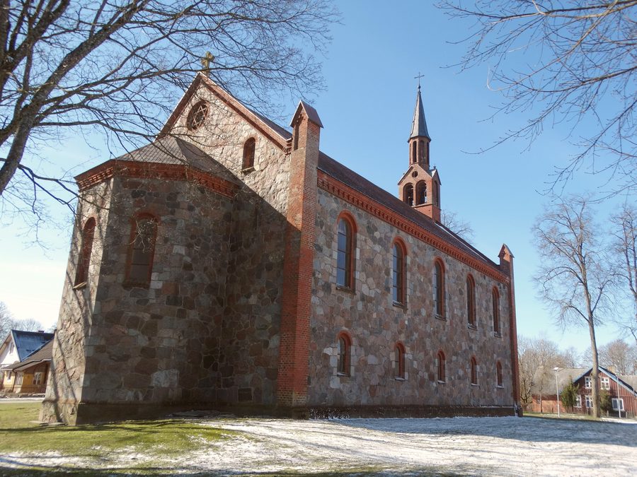 Église luthérienne à Dovilai, district de Klaipėda, Lituanie