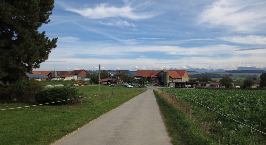 Vue de Cremin dans le canton de Vaud avec un environnement rural