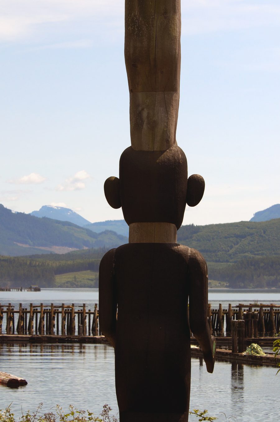 Une sculpture au U'mista Cultural Centre à Alert Bay.