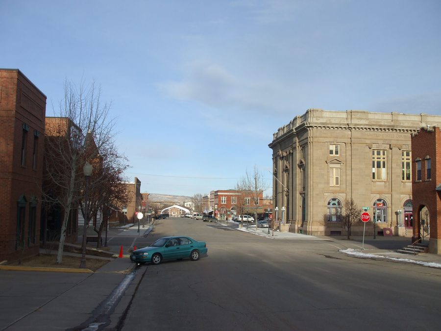 Bâtiments historiques du centre-ville à Evanston, Wyoming