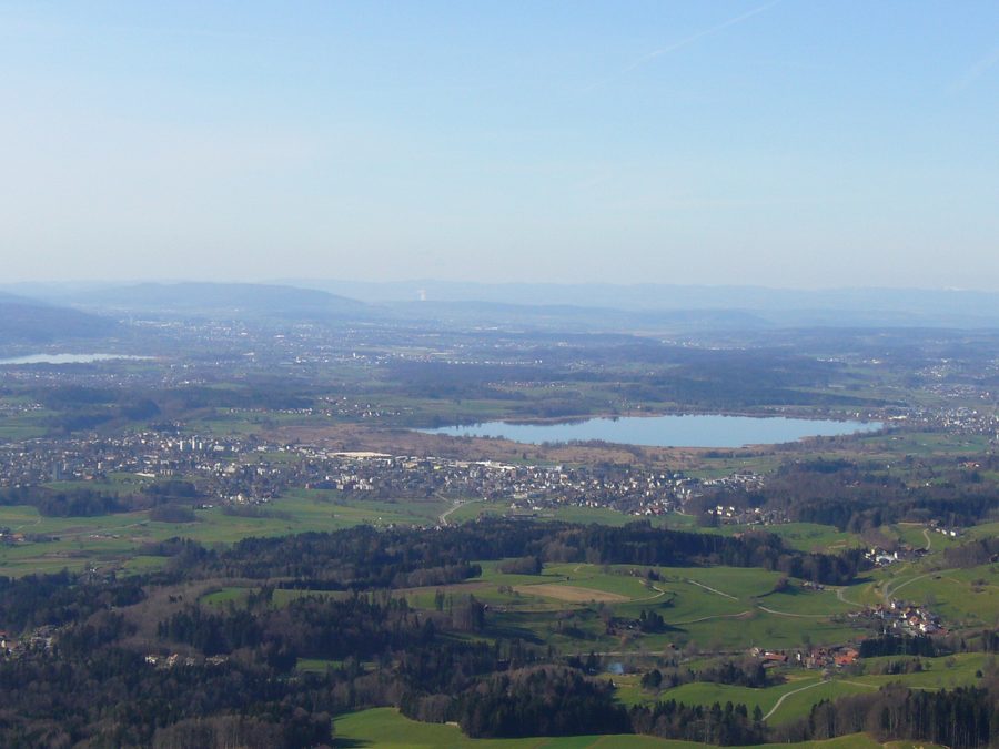 Pfäffikersee avec un paysage riverain naturel dans le canton de Zurich