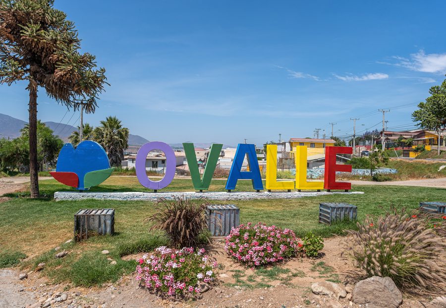 Ovalle dans la Región de Coquimbo au bord du fleuve Limarí