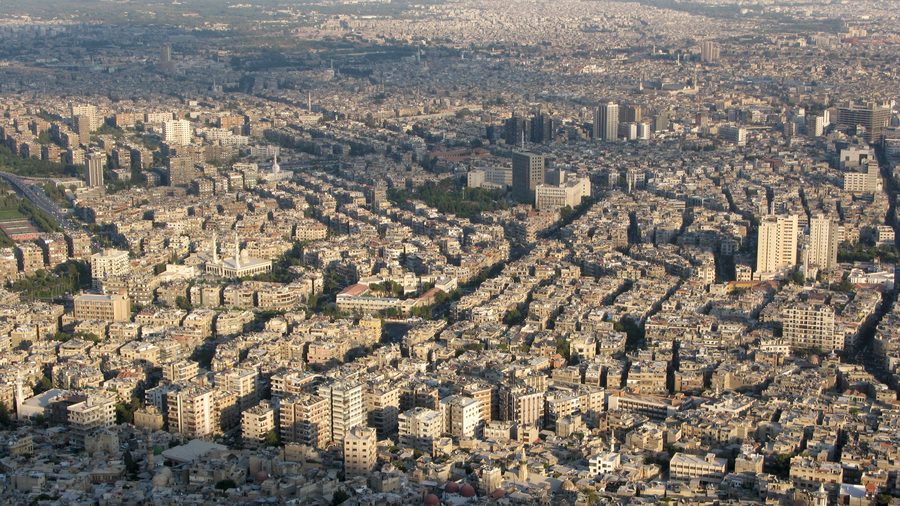 Panorama de la ville de Damas en Syrie
