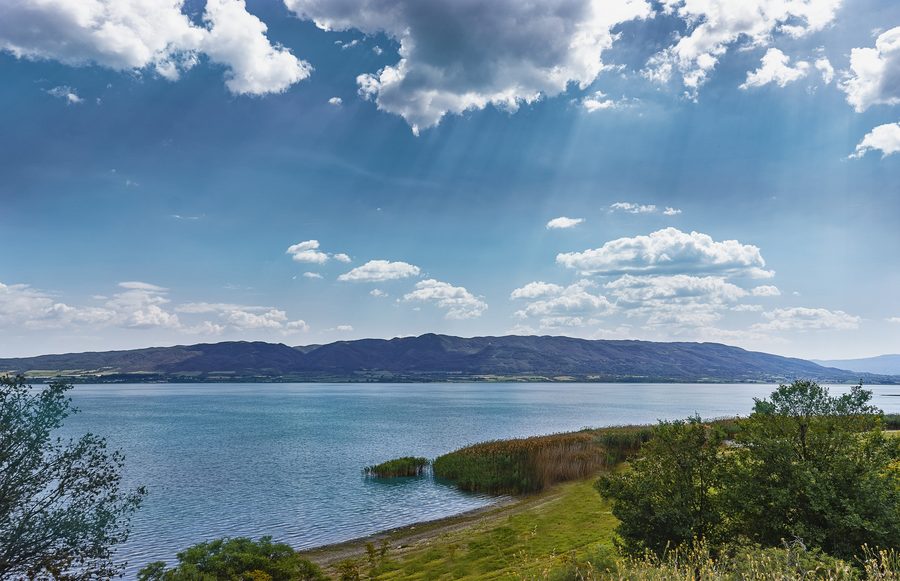 Lac Volvi en Macédoine-Centrale, Grèce