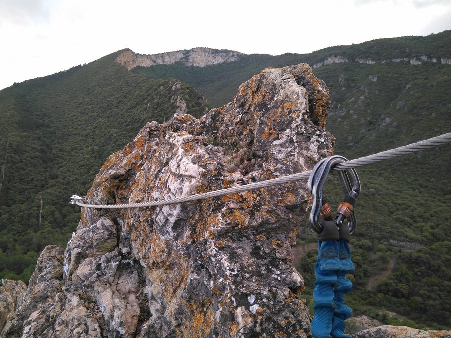 Panorama depuis une via ferrata dans la région de Sobrón
