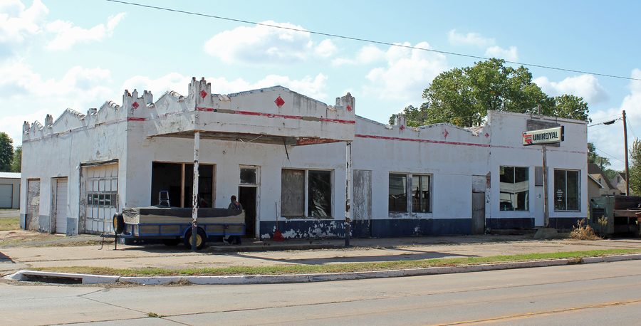 Station-service historique de Canute sur l’ancienne route 66 à Canute, Oklahoma