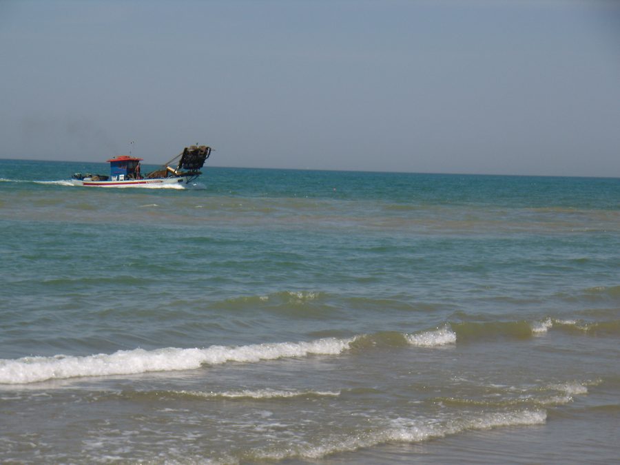 Pêcheurs de Torvaianica sur la côte de Pomezia
