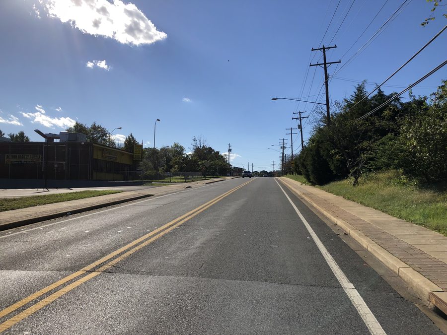 Vue le long de la Maryland State Route 332 à Capitol Heights, Maryland