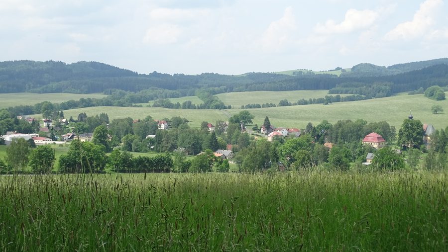 Vue de Lobendava depuis le site d’Annaberg
