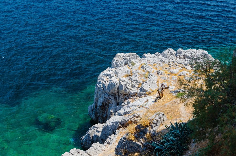Falaise au Bodrum Castle sur la côte de Bodrum