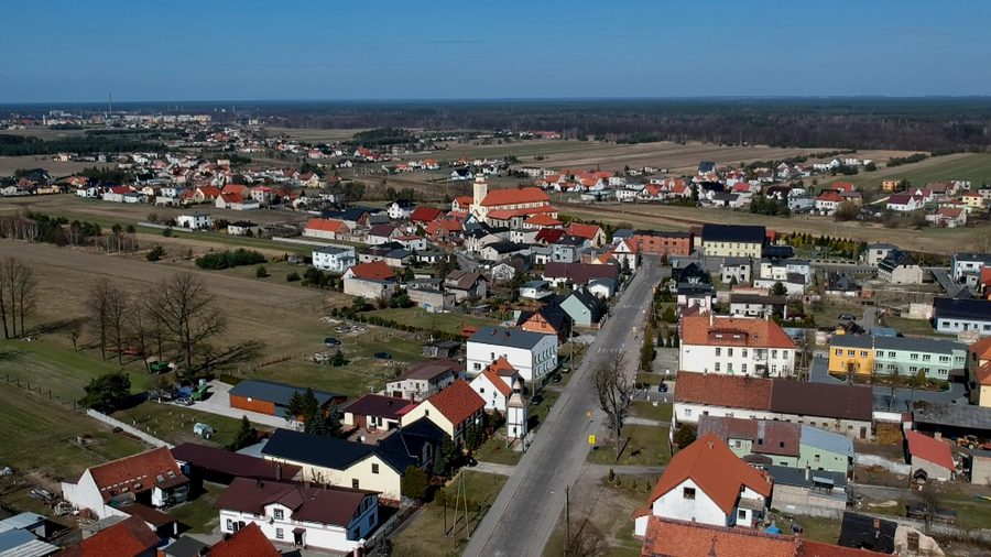 Żędowice z lotu ptaka w 2020 roku