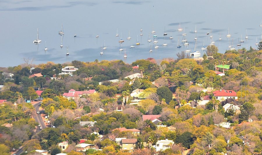 Vue sur Schoemansville dans la région de Hartbeespoort