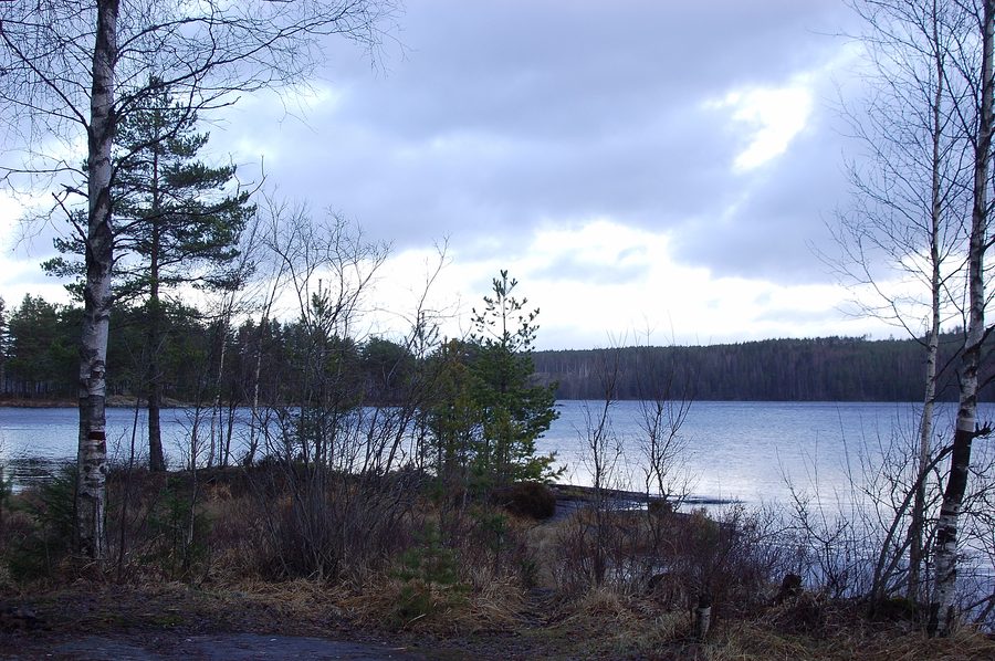 Gränssjön vid Storviken dans la réserve naturelle de Glaskogen