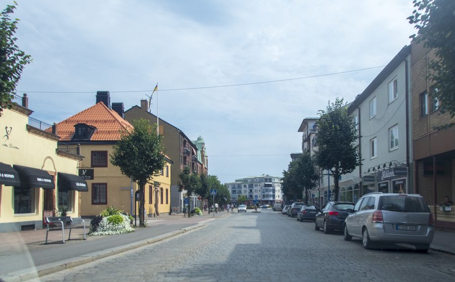 Rue Storgatan à Vetlanda, Suède