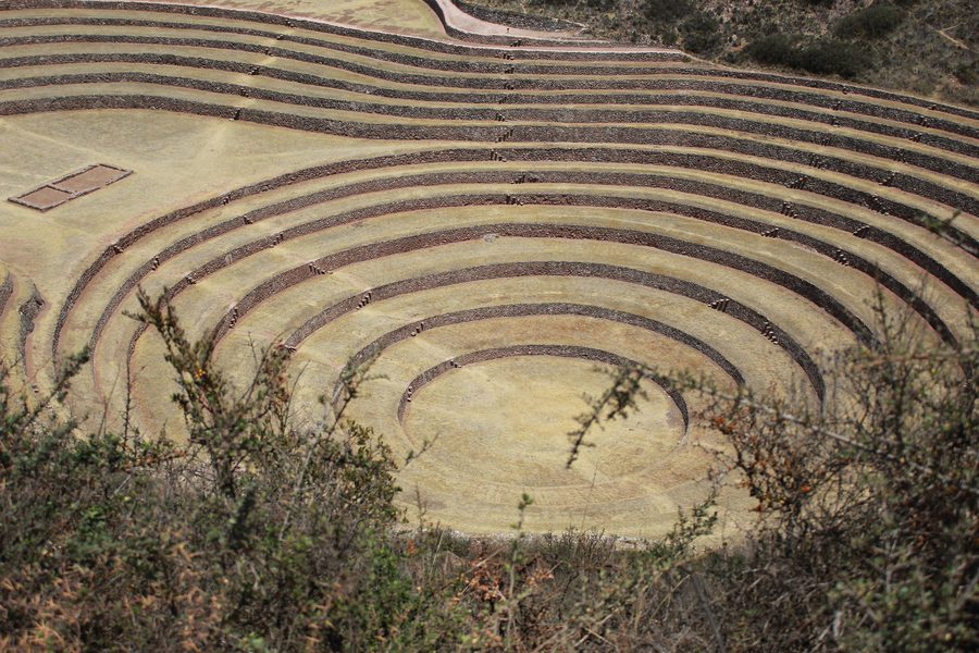 Terrasses archéologiques circulaires à Moray près de Maras, Pérou