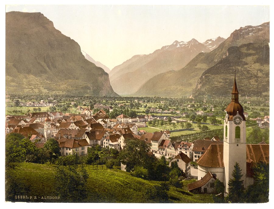 Vue de la localité d’Altdorf dans le canton d’Uri