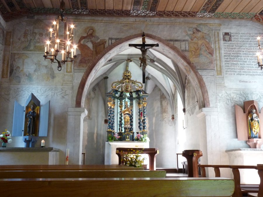 Vue intérieure de la chapelle inférieure à Flüeli-Ranft