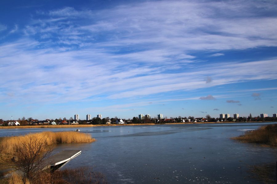 Vallensbæk dans le Strandparken avec paysage côtier