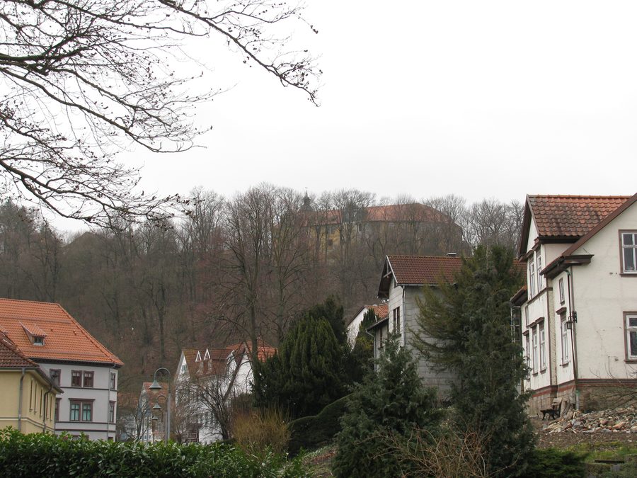 Château de Tenneberg à Waltershausen, vu depuis la Schulplatz