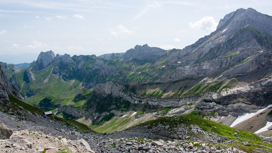 Paysage de montagne dans le canton d’Appenzell Rhodes-Intérieures