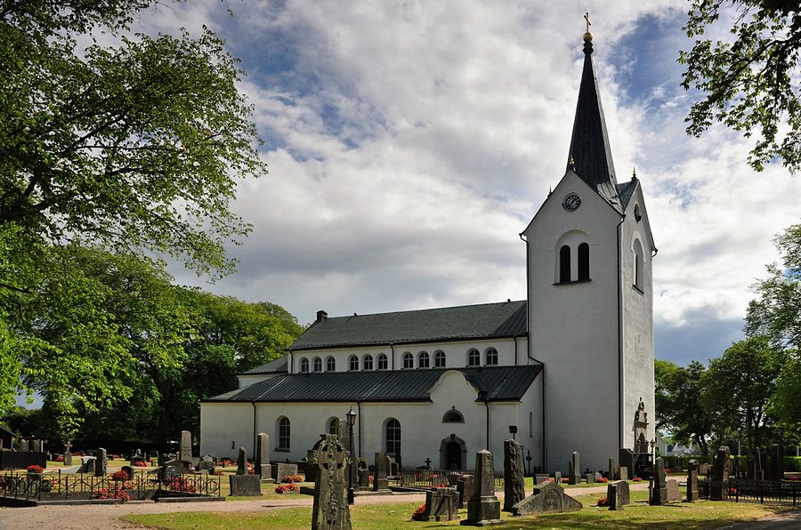 Extérieur de l’église de Vetlanda à Vetlanda, Suède