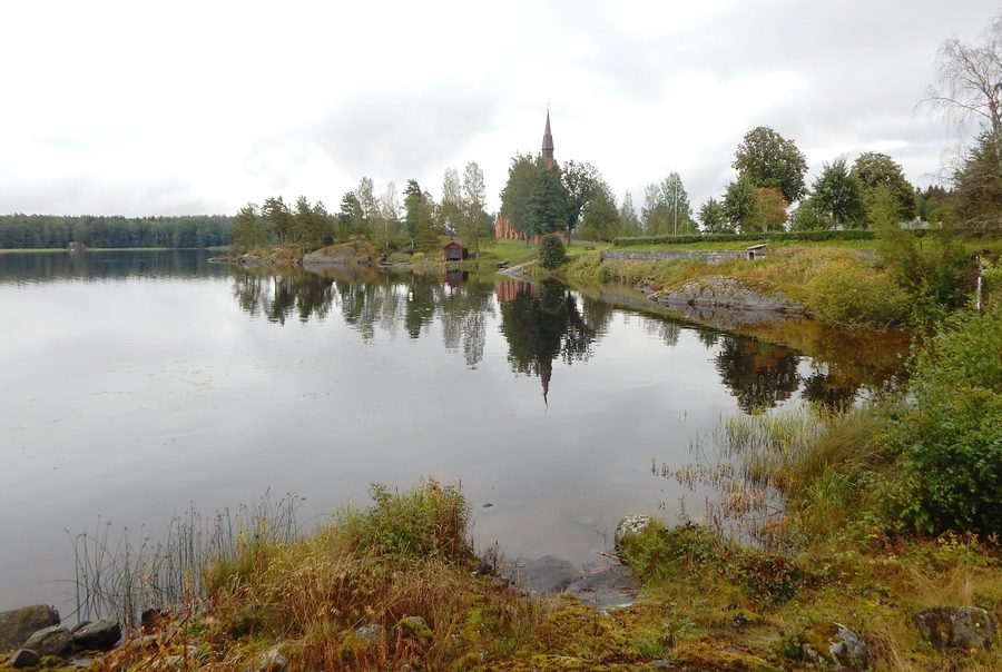 Le lac Nysockensjön près de Ny Church dans la région autour d’Ottebol