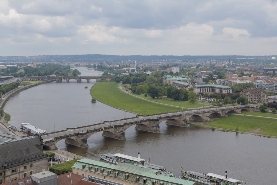 Dresde avec le pont Augustusbrücke
