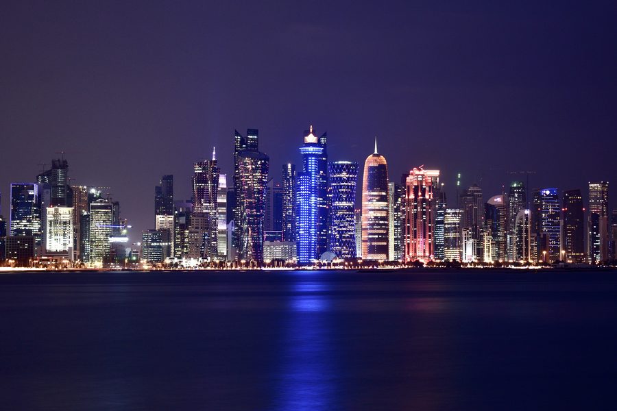 Skyline de Doha au bord de l’eau