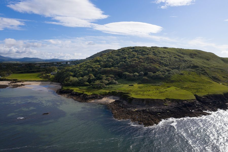 Forêt à Old Head Nature Reserve le long de la bordure sud de Clew Bay, comté de Mayo