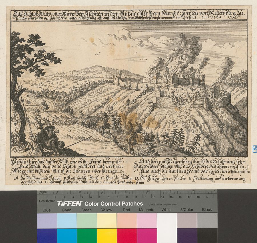 Représentation historique du château de Wulp près de Küsnacht