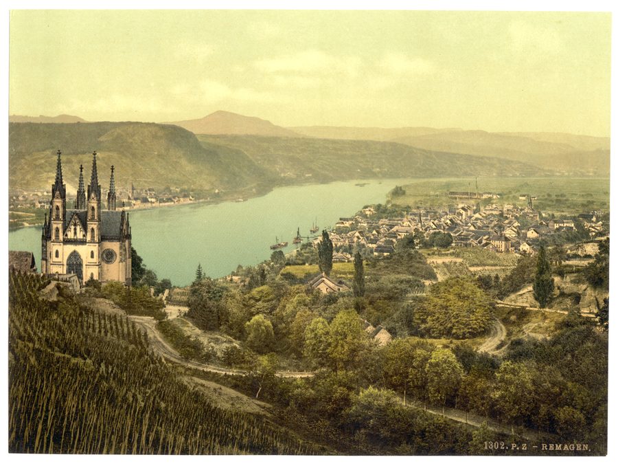 Vue sur Remagen et le Rhin