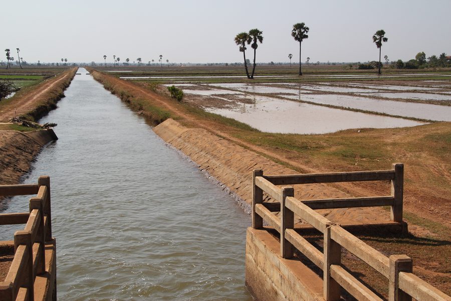 Canal d’irrigation à Kampong Thom