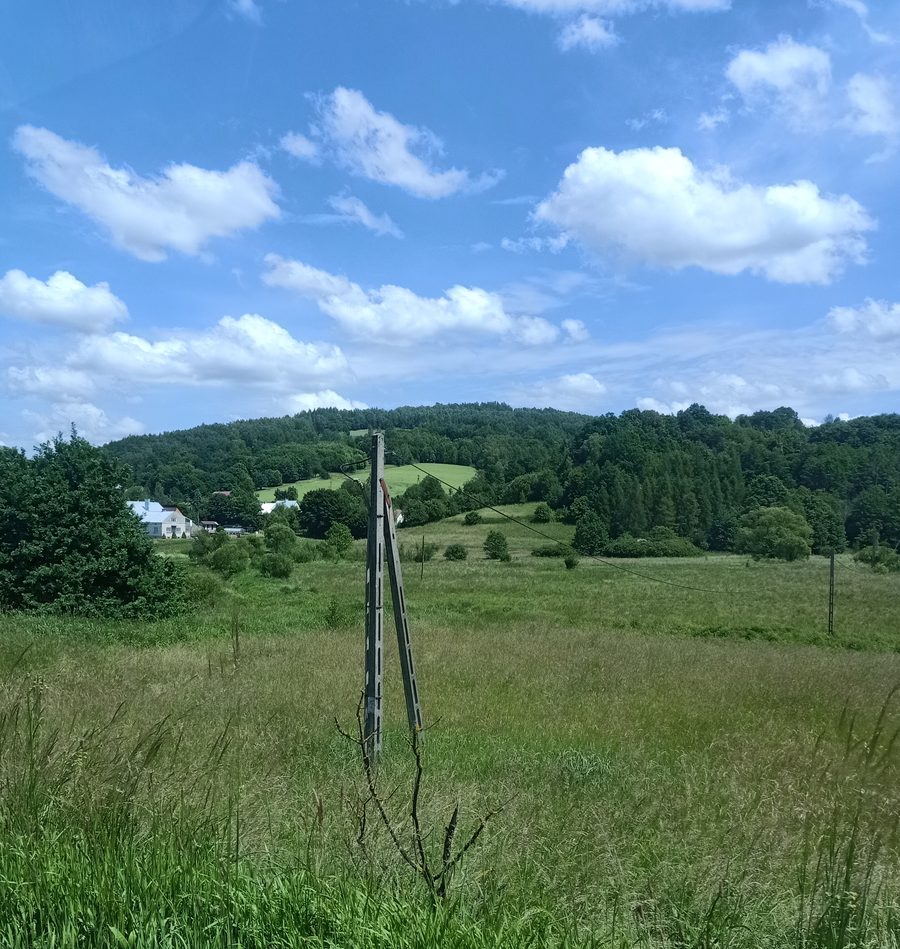 Paysage vallonné dans le Pogórze Dynowskie près de Domaradz, dans la voïvodie des Basses-Carpates