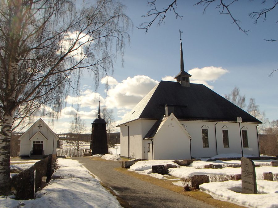 Bâtiment de l’église de Torpshammars kyrka à Torpshammar, municipalité d’Ånge