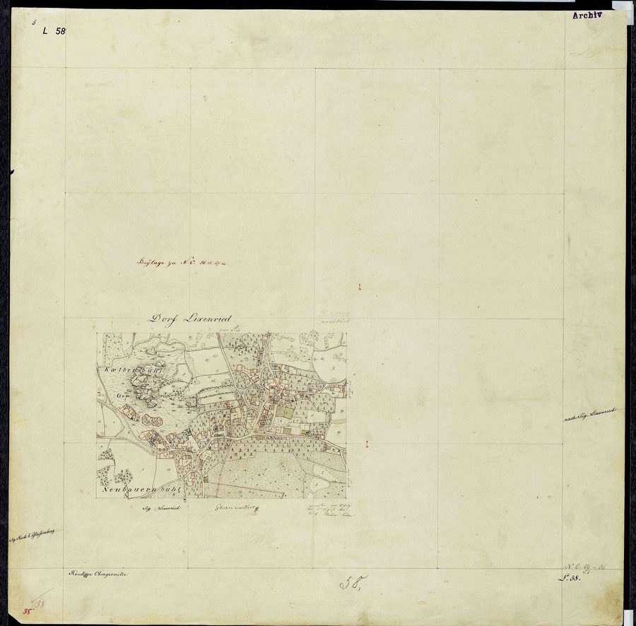Carte historique du lieu de Lixenried de l'année 1832