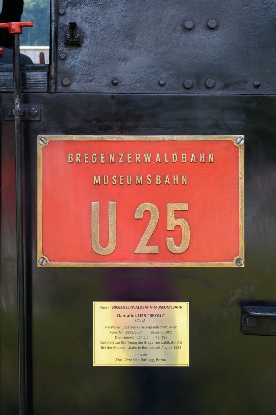 Locomotive à vapeur U25 de la Bregenzerwaldbahn, du Wälderbähnle, au Vorarlberg